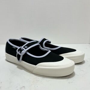 Vans Black and White Canvas Sneakers